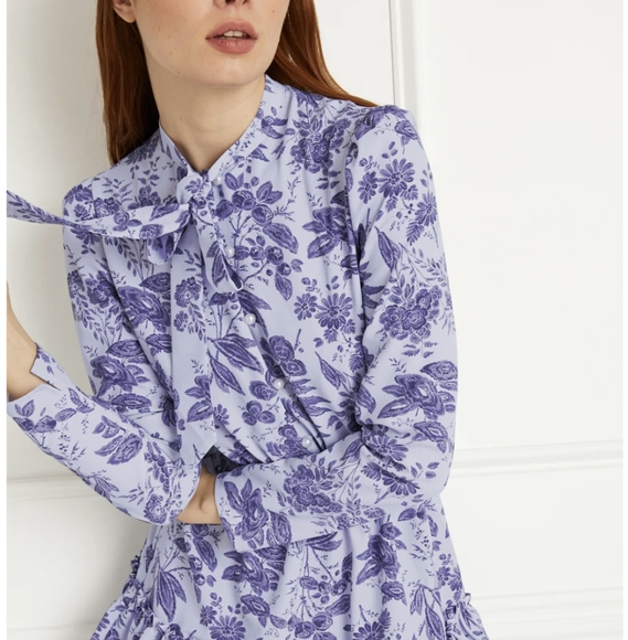 Hill House Home Talia Dress Lilac Tonal Crepe Large NWT - Picture 9 of 9